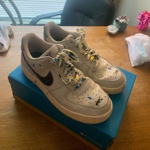 Nike Air Force 1 Paint Splatter Greys